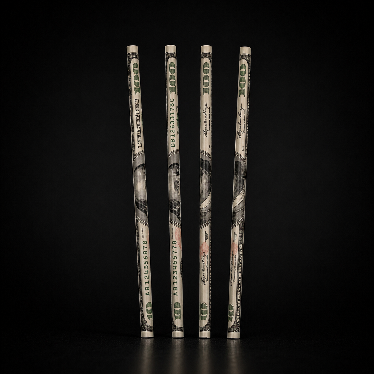 $100 straw design packshot