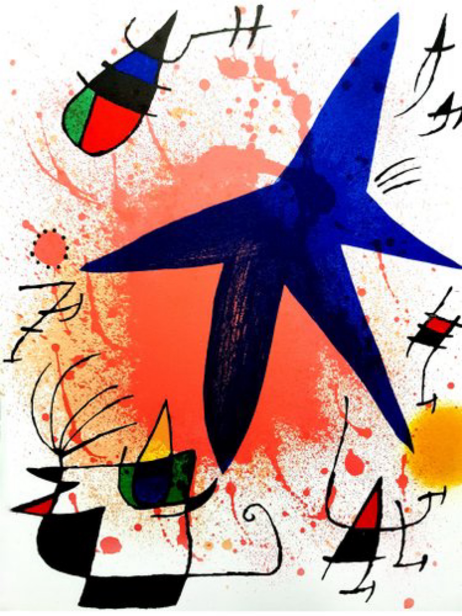 Miró lithographs I (L'astre bleu) reference artwork