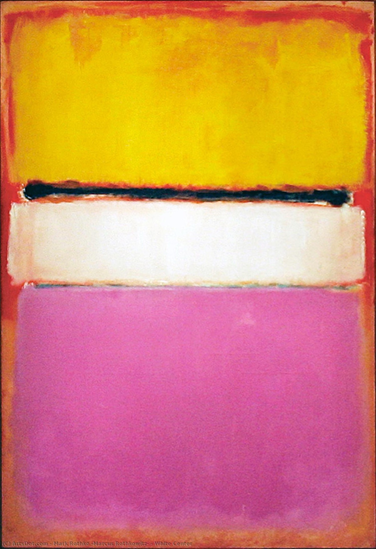 White Center (Yellow, Pink and Lavender on Rose) reference artwork
